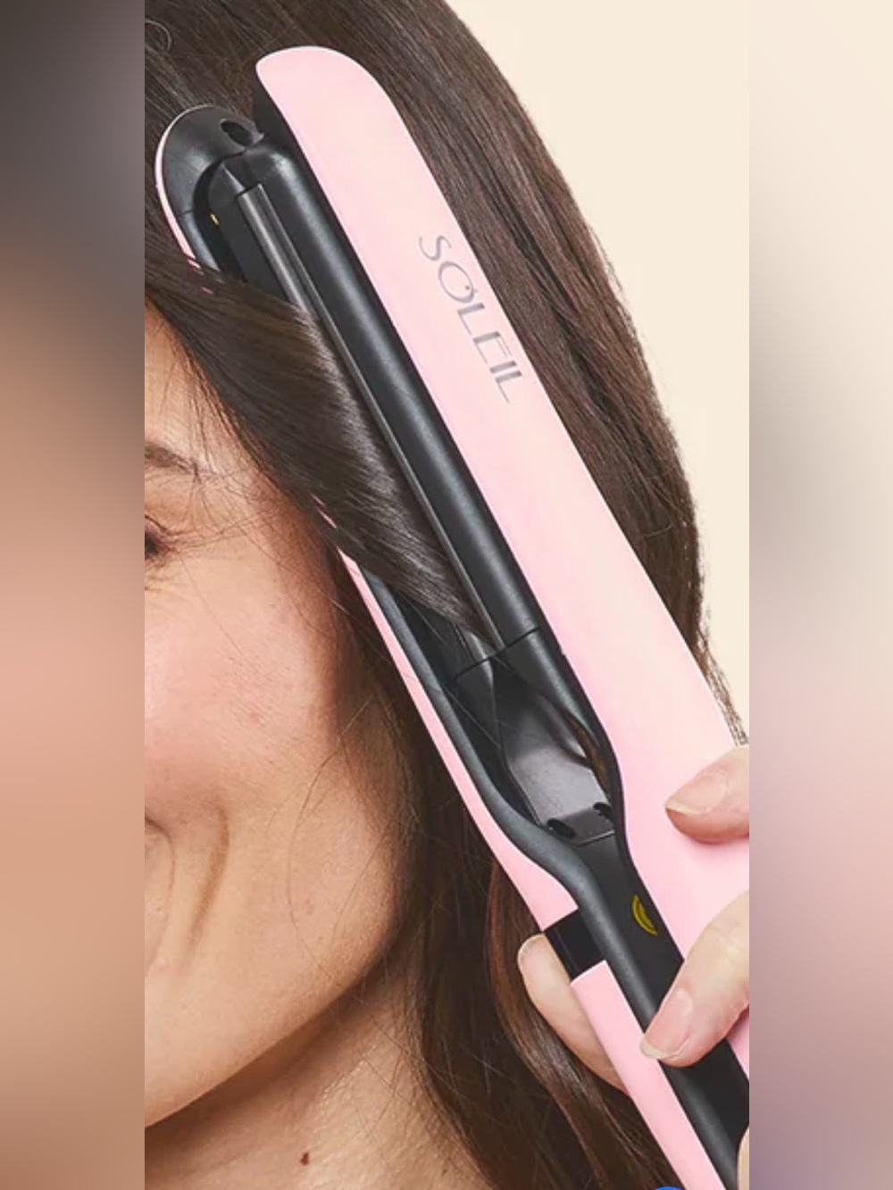 NEW! Soleil Pink Flat Iron+GlamStyle Black Hot Brush+Soleil 450° Hair Oil - Picture 3 of 10
